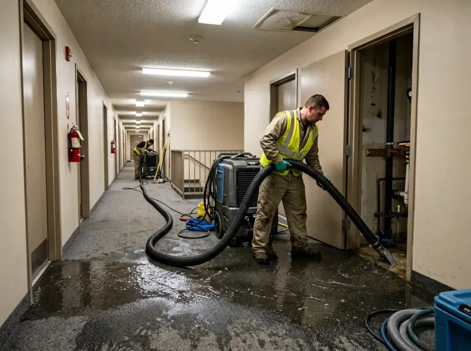 multi-unit-apartment-hallway-f-005 — frequently asked questions, Emergency Burst Pipe Water Extraction & Removal in Olmsted…